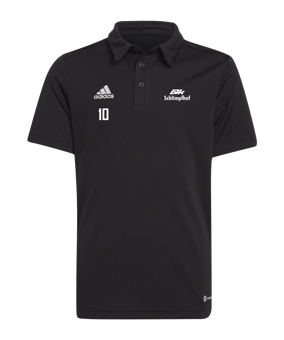 adidas Entrada 22 Poloshirt Kids Schwarz