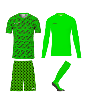 uhlsport Progressive Torwart Set Kit Pour Gardien De But Vert C72 - vert