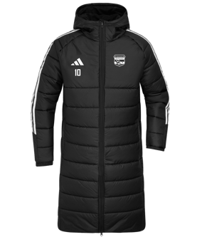adidas Tiro 24 Long Coachjacke Schwarz Weiss