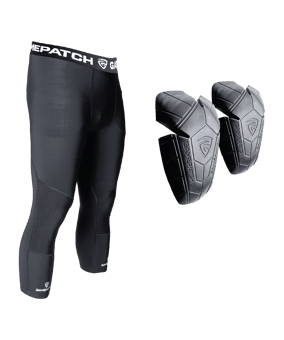 Gamepatch 3/4 Abrasiresistant Knee Padding Tight Tight Schwarz - schwarz