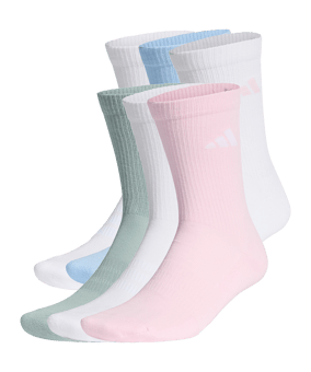 adidas Crew 6er Pack Socken Weiß - weiss