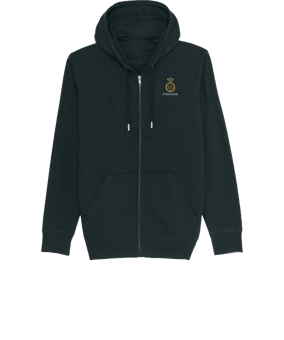 Merch Connector Zip-Hoodie Black | #logo (beidseitig)