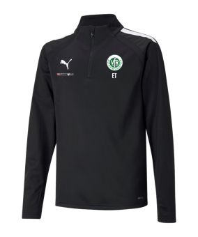 PUMA teamLIGA HalfZip Sweatshirt Kids Schwarz F03