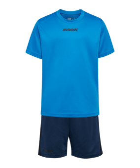Hummel Trikot Set Kids Blau F7538 - blau