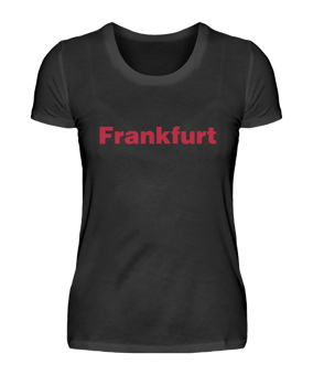 Damen T-Shirt "Frankfurt" Schwarz - schwarz