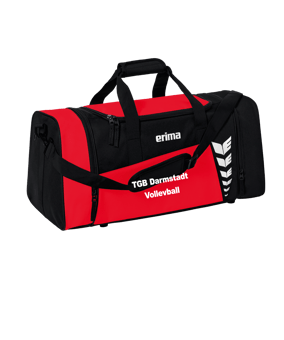 Erima Six Wings Sporttasche Gr. M Rot Schwarz