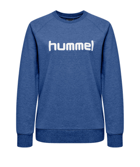 Hummel Cotton Logo Sweatshirt Damen Blau F7045 - blau