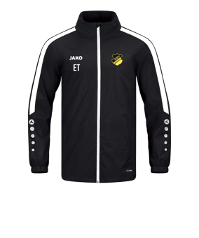 JAKO Power Allwetterjacke Schwarz Weiss F800