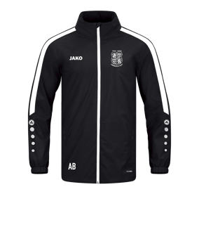 JAKO Power Allwetterjacke Schwarz Weiss F800