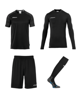 uhlsport Reaction Torwartset Kids Schwarz Grau F01 - schwarz