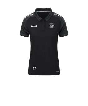 JAKO Performance Polo Damen Schwarz Grau F804