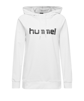 Hummel Cotton Logo Hoody Damen Weiss F9001 - weiss
