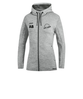 JAKO Premium Basic Kapuzenjacke Damen Grau F40