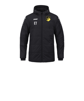 JAKO Team Coach Kapuzenjacke Kids Schwarz F800