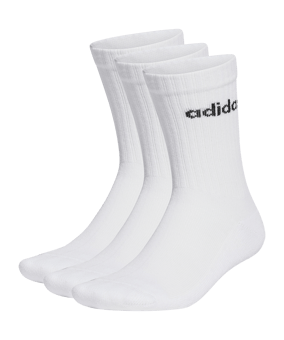 adidas Linear Crew Cushioned Socken 3 Paar Weiss - weiss