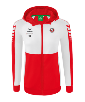 Erima Six Wings Kapuzenjacke Damen Rot