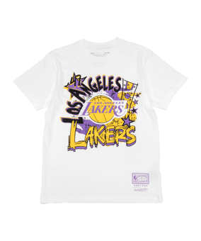 Mitchell and Ness Los Angeles Lakers HWC Play By Play T-Shirt Weiß - weiss