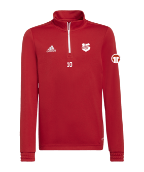 adidas Entrada 22 HalfZip Sweatshirt Kids Rot