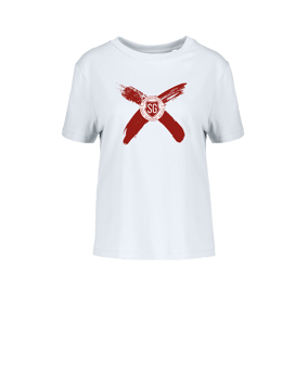 Merch Muser T-Shirt Women White | #cross