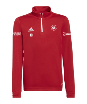 adidas Entrada 22 HalfZip Sweatshirt Kids Rot