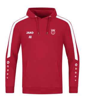 JAKO Power Hoody Damen Rot Weiss F100