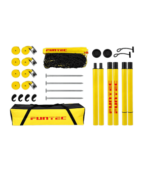 Funtec Beach Masters Set Mit Freizeitnetz 8,5m Tor Schwarz - schwarz