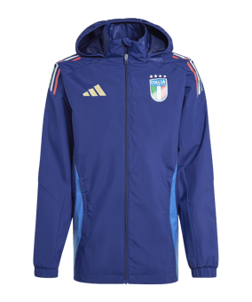 adidas Italien Regenjacke EM 2024 Blau