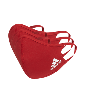 adidas Gesichtsmaske Gr.S 3er Set Rot - rot
