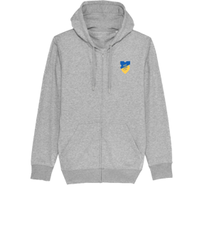 Merch Connector Zip-Hoodie Heather Grey | #justlogo4c