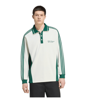 adidas Originals Polo Langarm Weiß