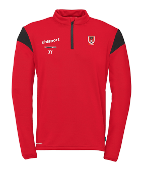 uhlsport Squad 27 HalfZip Sweatshirt Kids Rot Schwarz F62