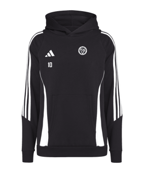 adidas Tiro 24 Hoody Kids Schwarz Weiss