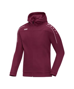 JAKO Classico Kapuzenjacke Dunkelrot F14 - rot