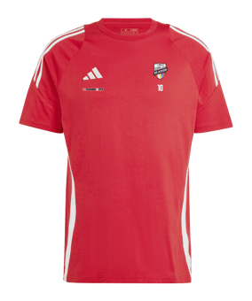 adidas Tiro 24 Baumwollshirt Rot Weiss