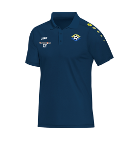 JAKO Classico Poloshirt Blau Gelb F42