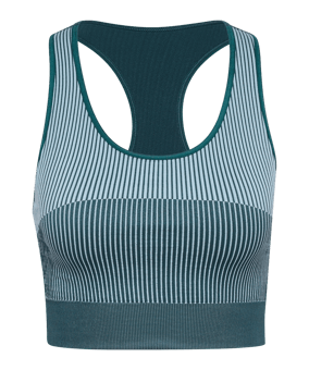 Hummel Yoga Seamless Crop T-Shirt Damen Blau F7280 - blau