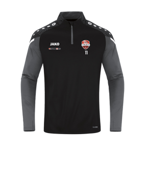 JAKO Performance Ziptop Schwarz Grau F804