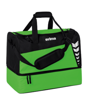 Erima Six Wings Sporttasche mit Bodenfach Gr. M Grün Schwarz - gruen