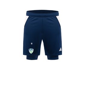 Short adidas Tiro 24 2en1 bleu blanc 