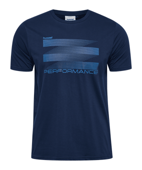 Hummel Pulse Graphic S/S T-Shirt Blau F7459 - blau