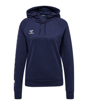 Hummel Move Grid Cotton Hoody Damen Blau F7026 - blau