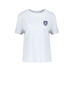 Merch Muser T-Shirt Women White | #justlogo1c