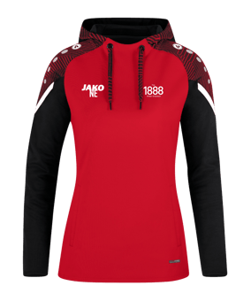 JAKO Performance Hoody Damen Rot Schwarz F101