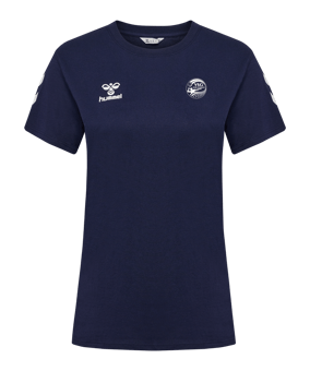 Hummel Go 2.0 Chevron T-Shirt Damen Blau F7026