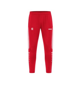 JAKO Power Trainingshose Rot Weiss F105
