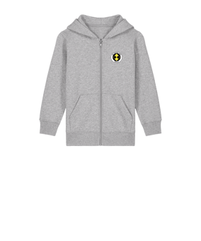 Merch Mini Cultivator 2.0 Zip-Hoodie Kids Heather Grey | #logo4c