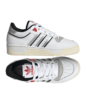 Chaussures adidas Originals Rivalry Low 86 femmes blanches et argentées