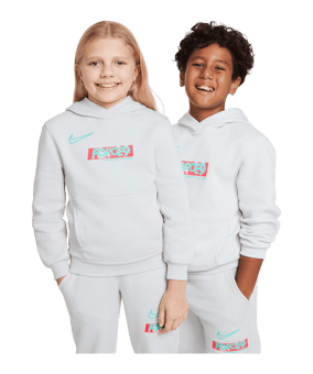 Nike Club Fleece Erling Haaland Hoody Kids Grau F025 - grau