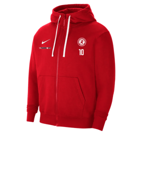 Nike Park 20 Fleece Kapuzenjacke Rot Weiss F657