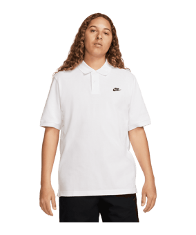 Nike Club Poloshirt Weiss Schwarz F100 - weiss